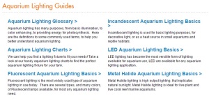 Aquatic Article Archive Lighting Guides