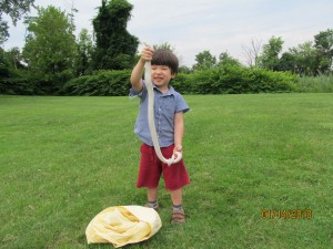 Budding Zoologist with Rat Snake